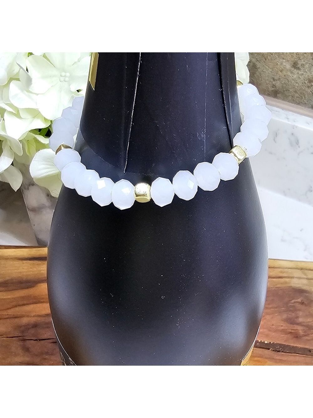 Druzy Dreams Stack Bracelets Set In White - Picture 6 of 7